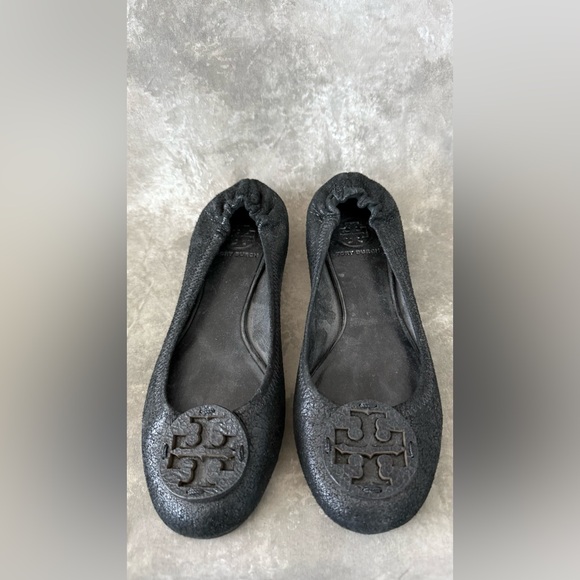 Tory Burch Shoes - Tory Burch Textured Black Flats